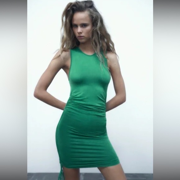 ZARA Drapped mini Dress - Picture 4 of 6